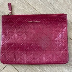 Comme des garçon star embossed pouch